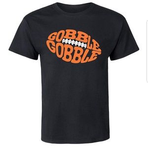 Gobble Gobble Football-ADULT SHORT SLEEVE TEE-XL